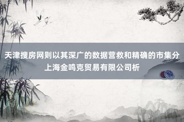 天津搜房网则以其深广的数据营救和精确的市集分上海金鸣克贸易有限公司析